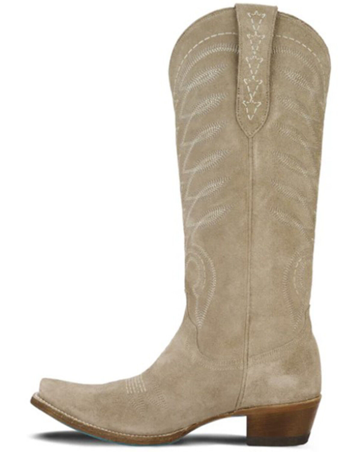 Image #3 - Lane Women's Squash Blossom Suede Tall Western Boots - Snip Toe, Coffee, hi-res