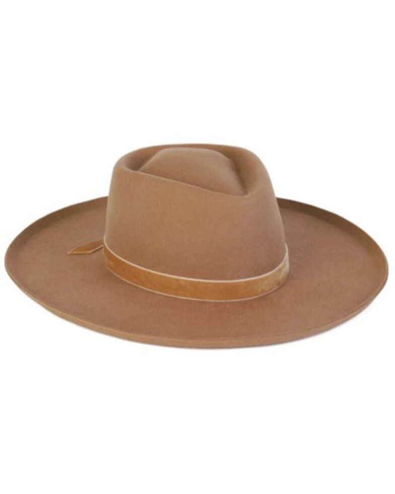 Lack Of Color Women's Desert Val Diamond Wool Felt Western Hat , Brown, hi-res