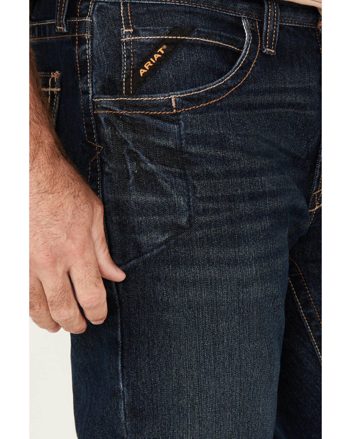 Image #3 - Ariat Men's Rebar M4 DuraStretch Fashion Boot Cut Jean, Denim, hi-res