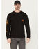 Image #2 - Thorogood Men's USA Logo Long Sleeve Work T-Shirt, Black, hi-res