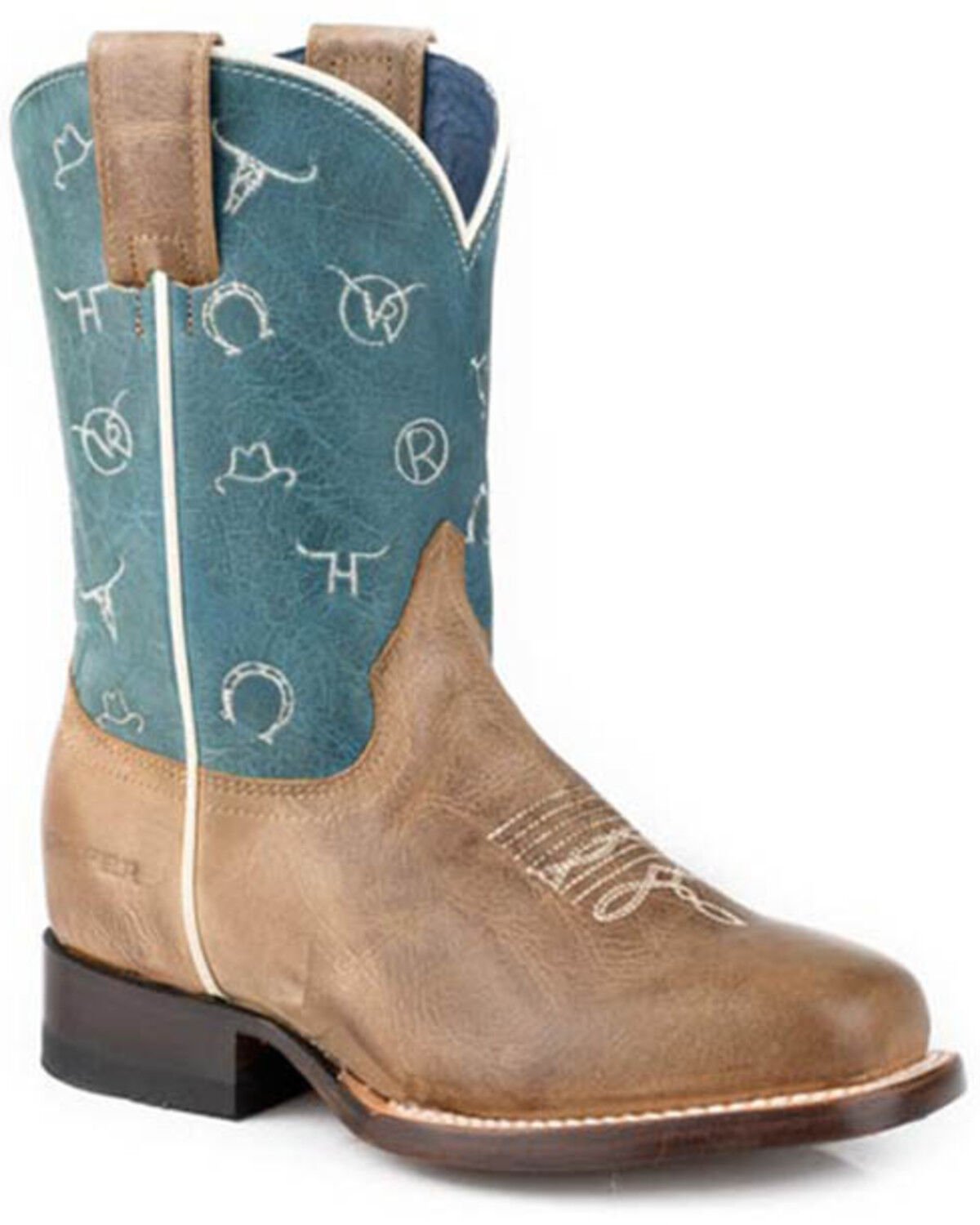 Image #1 - Roper Boys' Brands Western Boots - Square Toe, Brown, hi-res