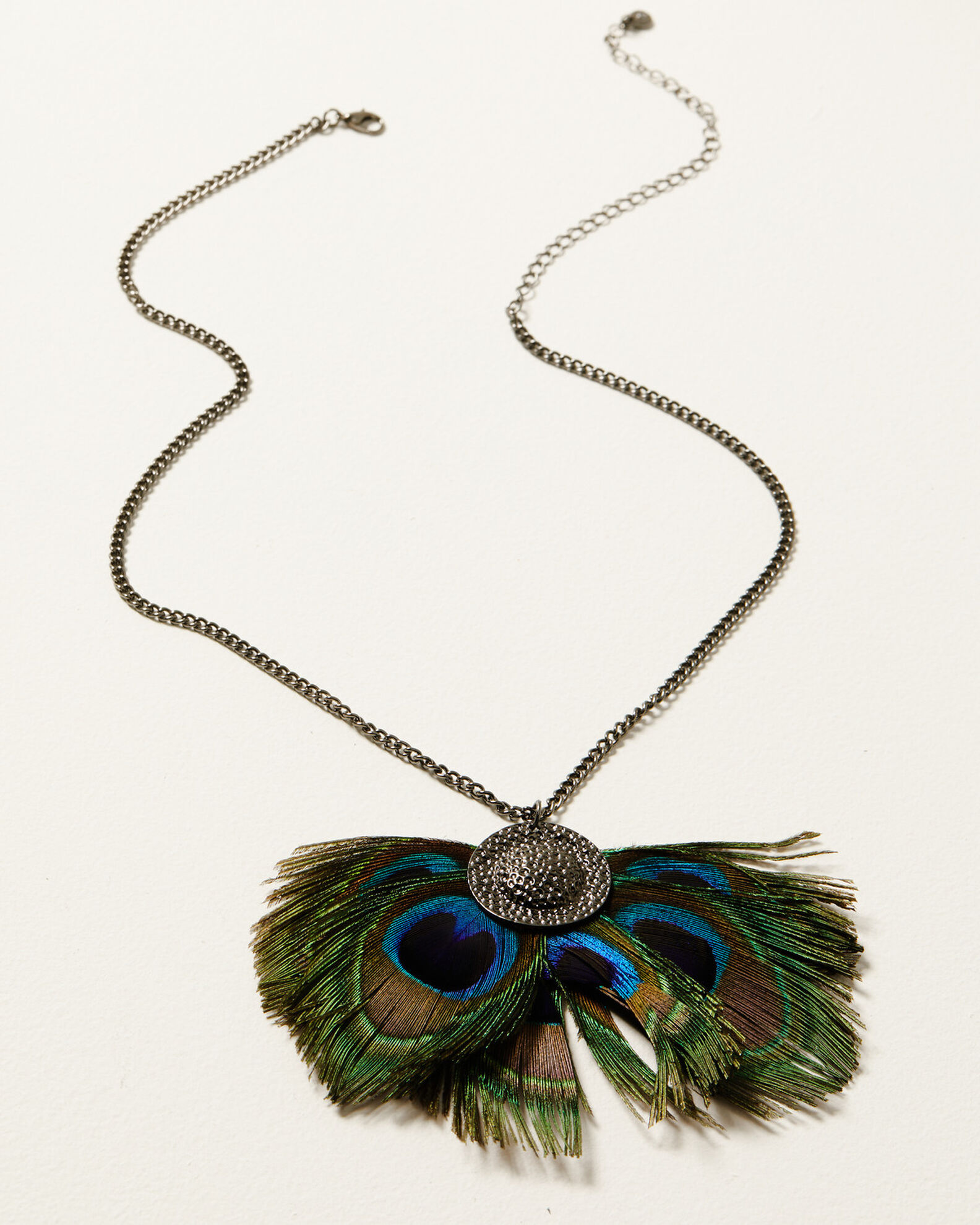 Shyanne Women s Enchanted Forest Peacock Feather Necklace Country Outfitter