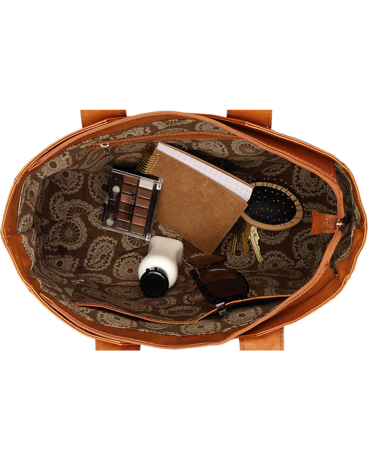 Image #2 - American West Golden Tan Mojave Canyon Large Zip Top Tote, Golden Tan, hi-res