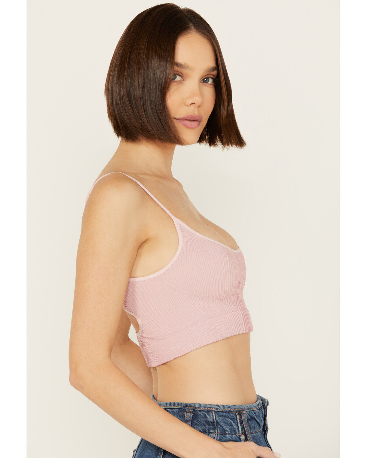 Image #2 - Free People Women's Kickback Seamless Bra, Pink, hi-res