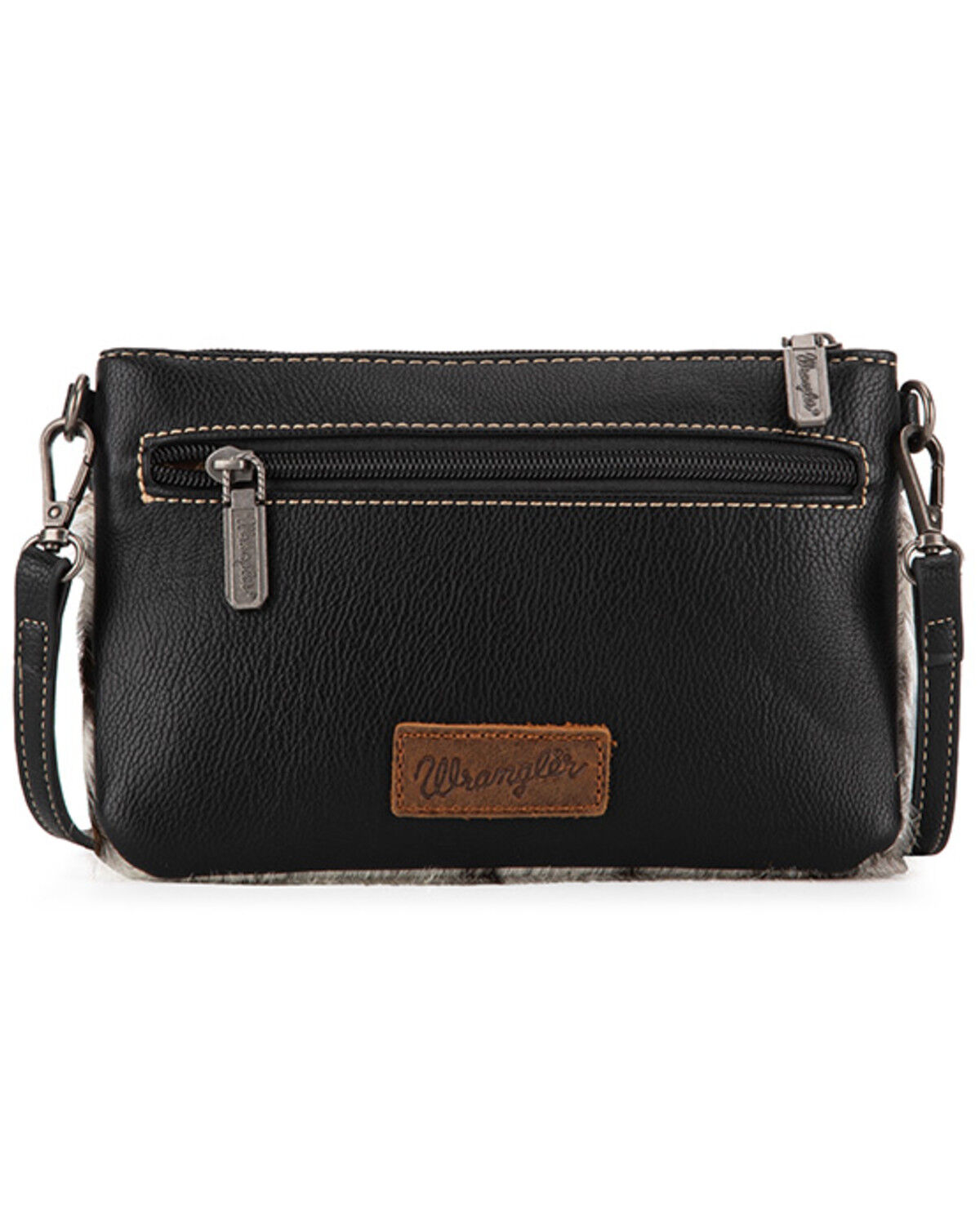 Image #2 - Wrangler Women's Cowhide Clutch, Black, hi-res