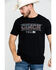 Cinch Men's Logo Flag Graphic T-Shirt , Black, hi-res