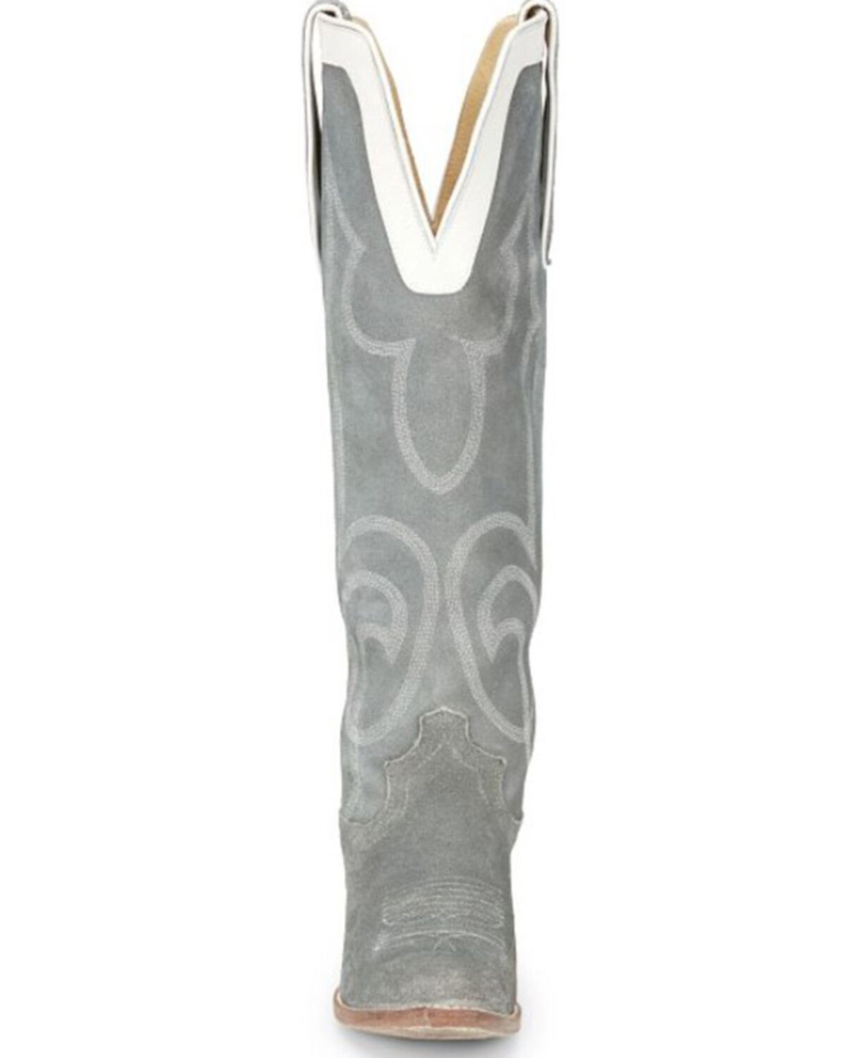 Image #4 - Justin Women's Verlie Vintage Suede Tall Western Boots - Snip Toe, Grey, hi-res
