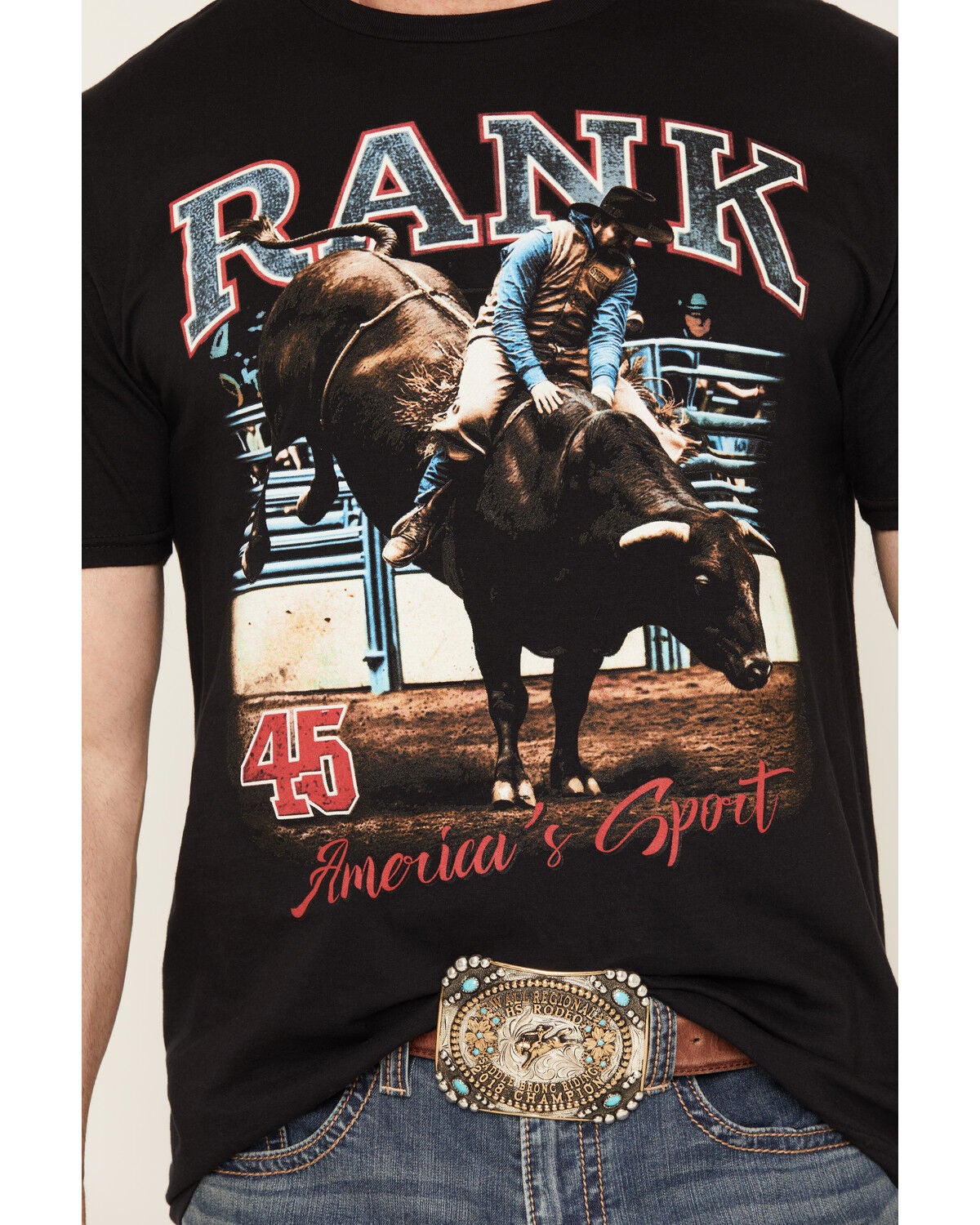 Image #3 - RANK 45&reg; Men's America's Sport Short Sleeve Graphic T-Shirt, Black, hi-res