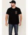 Image #1 - Brixton Men's Boot Barn Exclusive Americobra Short Sleeve Graphic T-Shirt, Black, hi-res