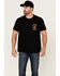 Image #1 - Brixton Men's Boot Barn Exclusive Americobra Short Sleeve Graphic T-Shirt , Black, hi-res