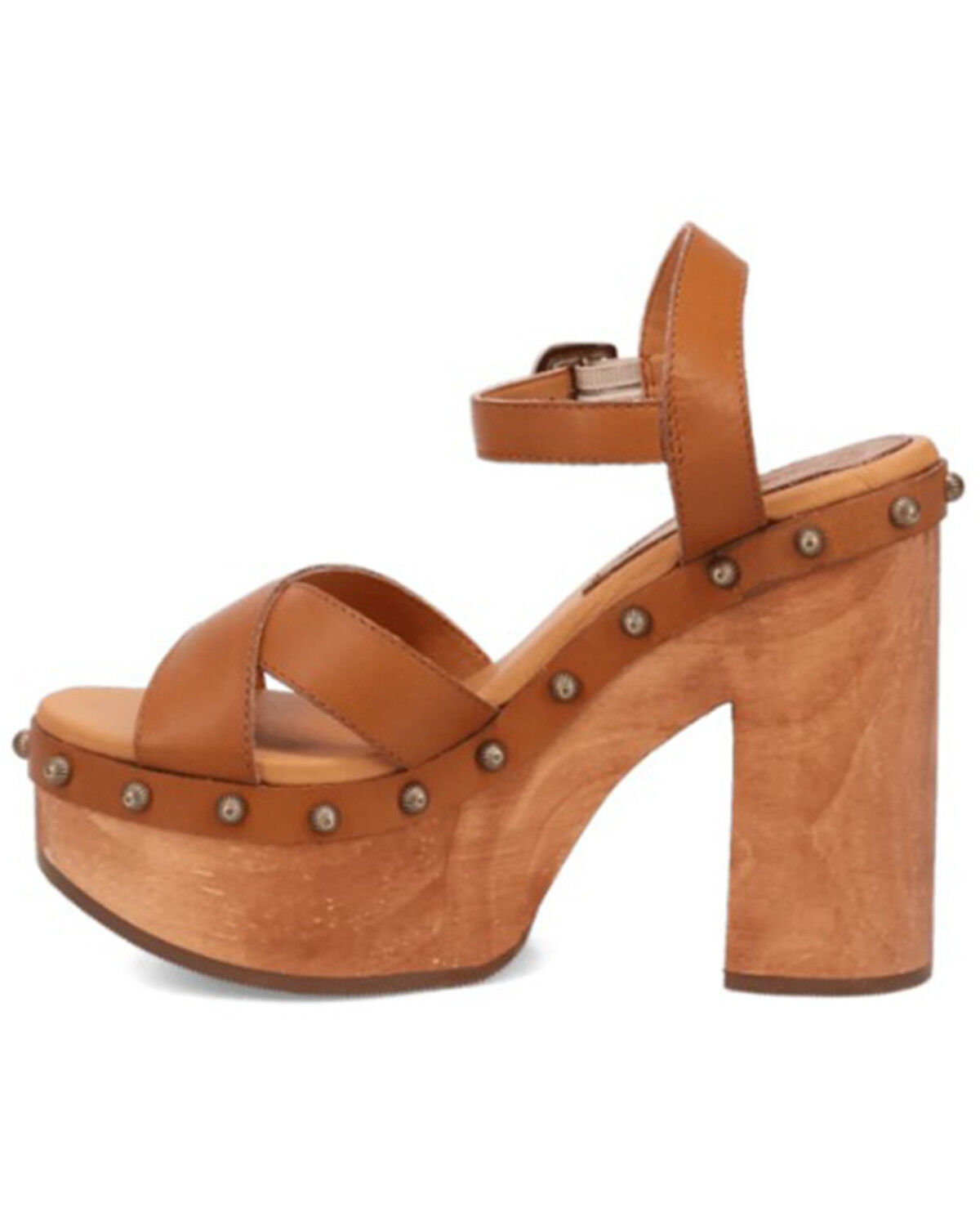 Image #3 - DIngo Women's Lotus Wooden Sandals, Tan, hi-res
