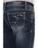 Image #4 - Grace in LA Girls' Medium Wash Horse Outline Bootcut Jeans, Blue, hi-res