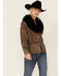 Image #1 - Double D Ranch Women's Top Ridge Weaver Zip-Front Faux Collar Leather Jacket, Multi, hi-res