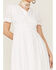 Mikarose Women's The Rosie Textured Midi Dress, White, hi-res