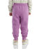 Image #3 - Carhartt Toddler Girl's Solid Logo Sweatpants, Purple, hi-res