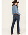 Image #3 - Wrangler Retro Women's Dark Wash Mid Rise Stretch Bootcut Jeans, Dark Wash, hi-res