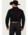 Image #4 - Ariat Men's Twill Fitted Team Mexico Solid Long Sleeve Button-Down Western Shirt, Black, hi-res