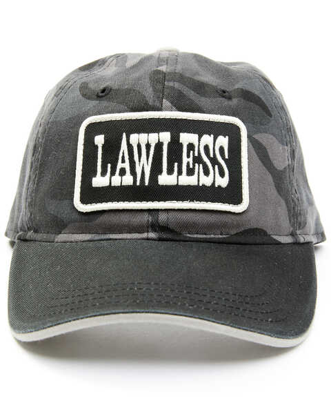 Image #1 - Idyllwind Women's Lawless Patch Camo Print Ball Cap , Grey, hi-res