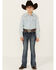 Image #1 - Grace in LA Girls' Medium Wash Burst Pocket Bootcut Jeans, , hi-res
