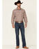 Image #2 - Roper Men's Gray Southwestern Blanket Stripe Long Sleeve Pearl Snap Western Shirt, Grey, hi-res