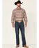 Image #2 - Roper Men's Gray Southwestern Blanket Stripe Long Sleeve Pearl Snap Western Shirt , Grey, hi-res