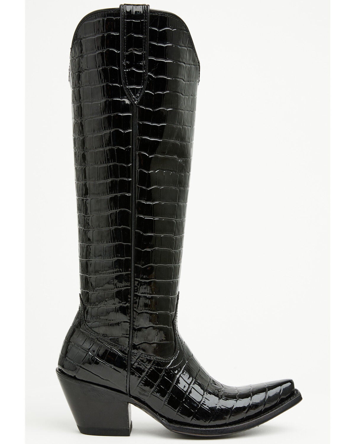 Image #2 - Ariat Women's Casanova Crocodile Print Tall Western Boots - Snip Toe, Black, hi-res