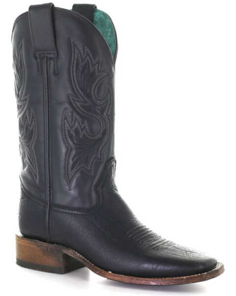 Corral Women's Black Embroidery Western Boots - Square Toe, Black, hi-res