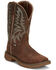 Image #1 - Justin Men's Stampede Rush Short Base Performance Western Boots - Broad Square Toe, Brown, hi-res