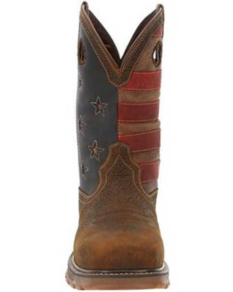 Image #4 - Durango Men's Maverick Waterproof Western Work Boots - Composite Toe, Brown, hi-res