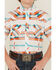 Image #3 - Rock & Roll Denim Boys' Southwestern Print Short Sleeve Pearl Snap Western Shirt, White, hi-res