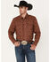 Image #1 - Cody James Men's On Tour Paisley Print Snap Western Shirt, Burgundy, hi-res