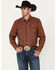 Image #1 - Cody James Men's On Tour Paisley Print Snap Western Shirt , Burgundy, hi-res