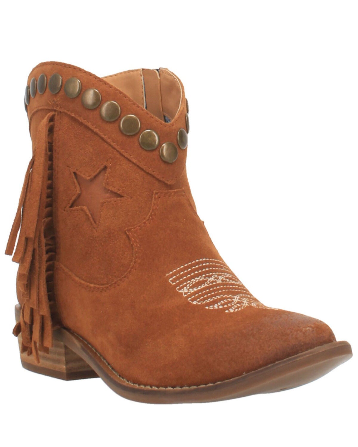 Dingo Women's Lonestar Fashion Booties - Round Toe, Brown, hi-res
