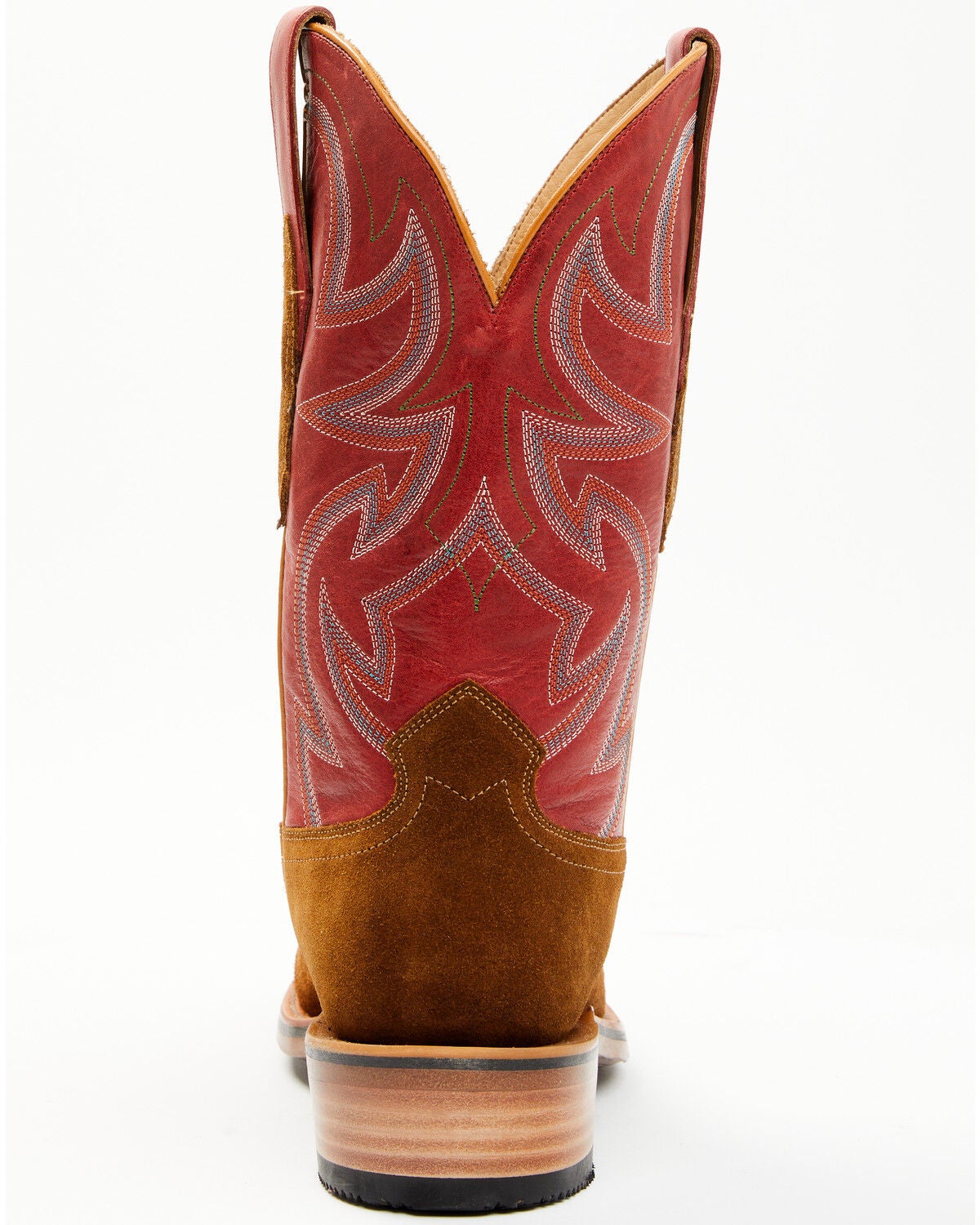 Image #5 - RANK 45&reg; Men's Archer Roughout Western Boots - Square Toe, Red, hi-res