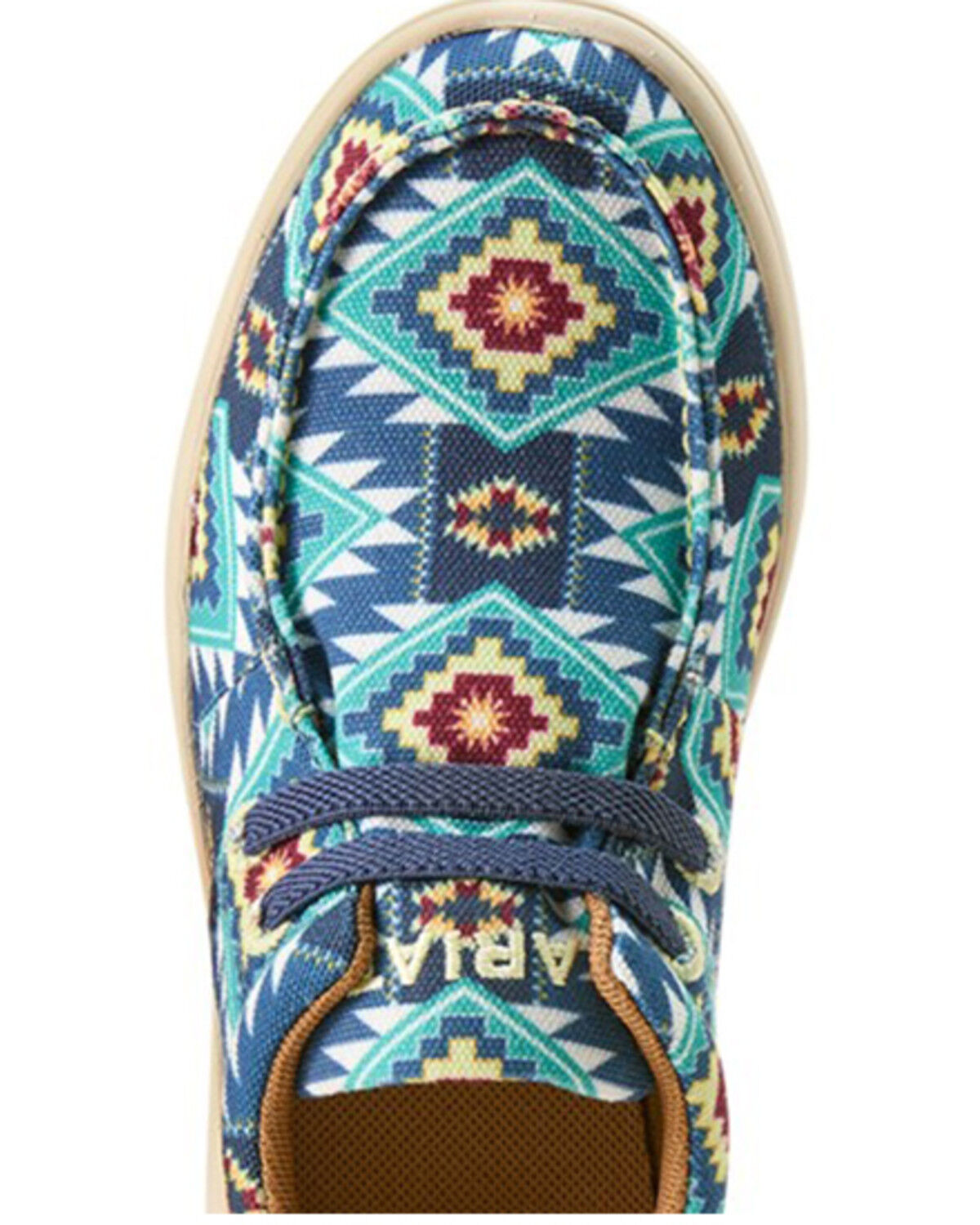 Image #4 - Ariat Little Boys' Southwestern Print Hilo Casual Shoes - Moc Toe, Blue, hi-res