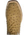 Image #4 - Tanner Mark Men's Ostrich Print Western Boots - Square Toe, Brown, hi-res