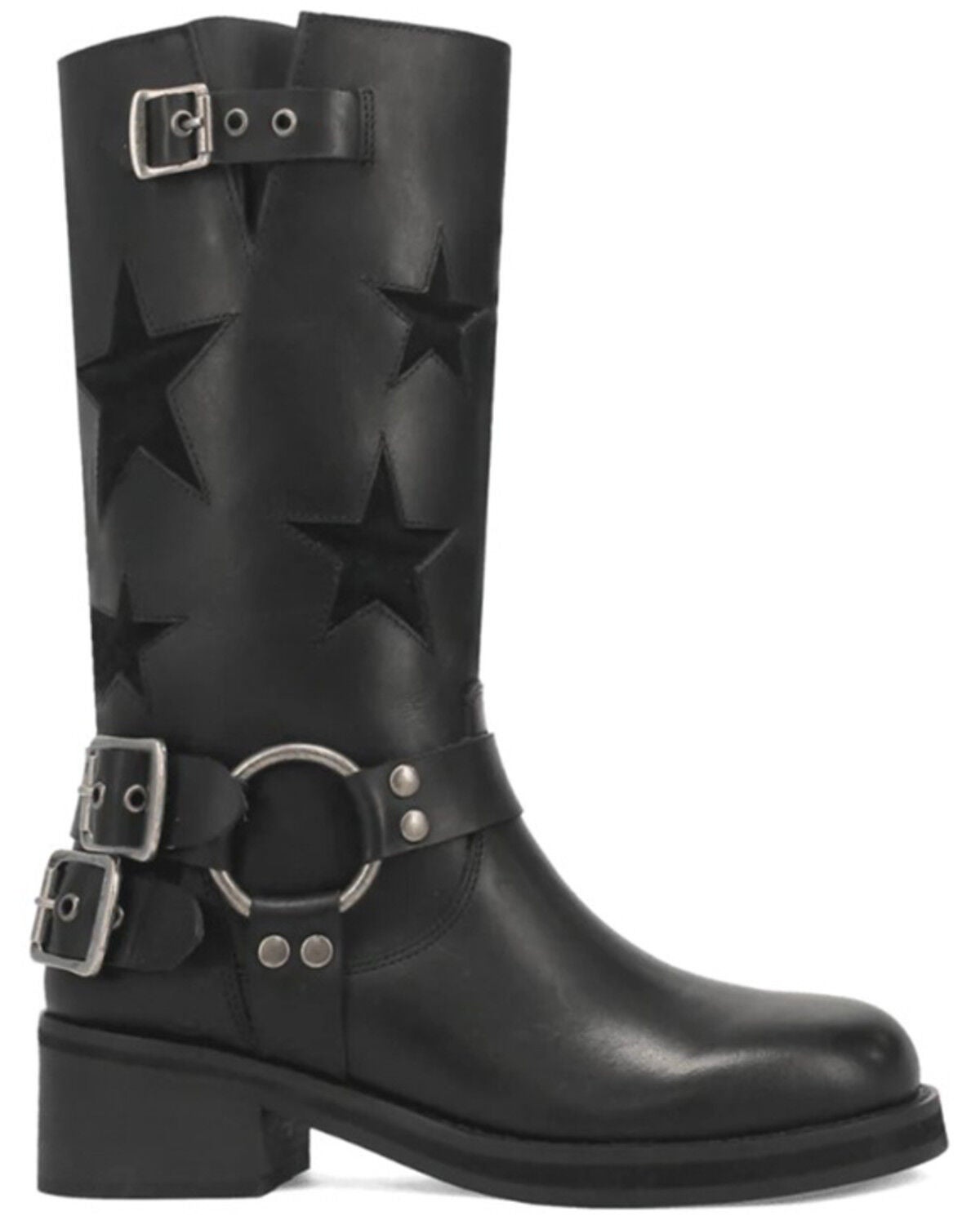 Image #2 - Dingo Women's Blacklist Star Inlay Harness Boots - Round Toe, , hi-res