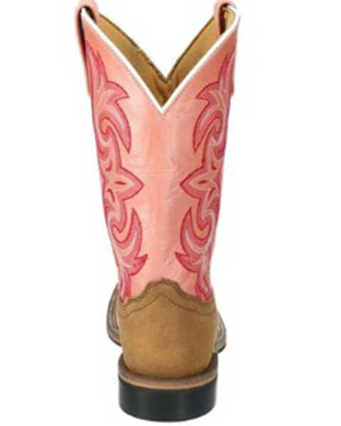 Image #5 - Smoky Mountain Women's Olivia Western Boots - Broad Square Toe , Pink, hi-res