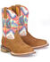 Image #1 - Tin Haul Boys' High Plains Suede Western Boots - Broad Square Toe, Tan, hi-res