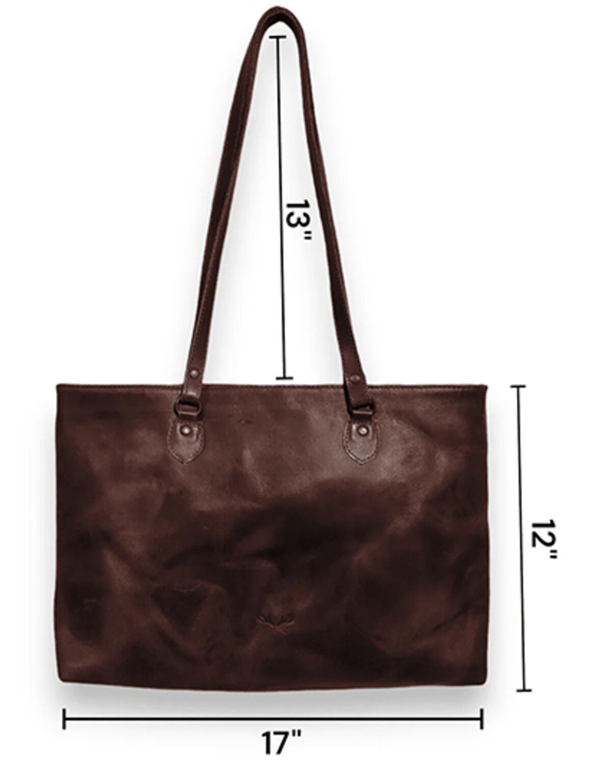 Image #2 - Ranch Junkie Women's Large Denali Leather Tote Bag, Brown, hi-res