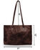 Image #2 - Ranch Junkie Women's Large Denali Leather Tote Bag, Brown, hi-res
