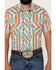 Image #3 - Rock & Roll Denim Men's Southwestern Print Short Sleeve Pearl Snap Stretch Western Shirt, Cream, hi-res