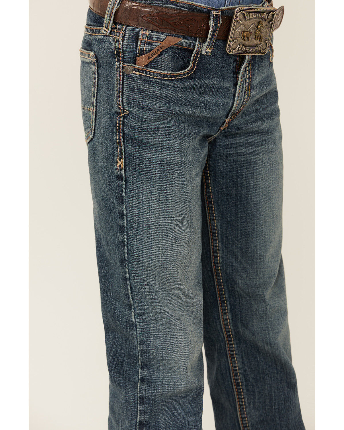 Image #2 - Ariat Boys' Murphy Slim Straight Denim Jeans, Blue, hi-res