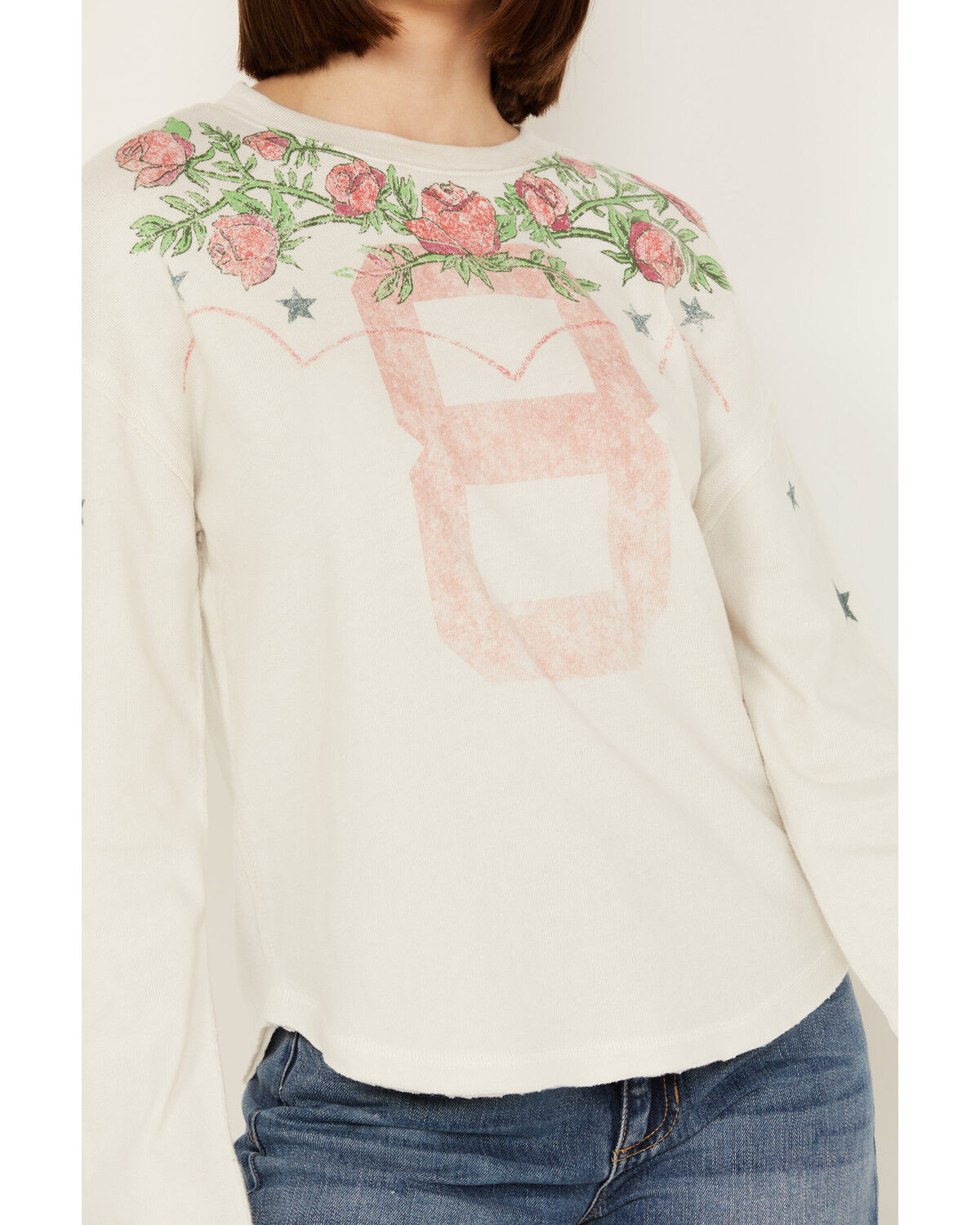 Image #3 - Free People Women's Homestead Tee, Ivory, hi-res