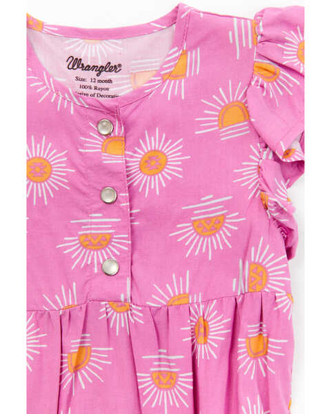 Image #2 - Wrangler Infant Girls' Sunburst Print Onesie, Pink, hi-res