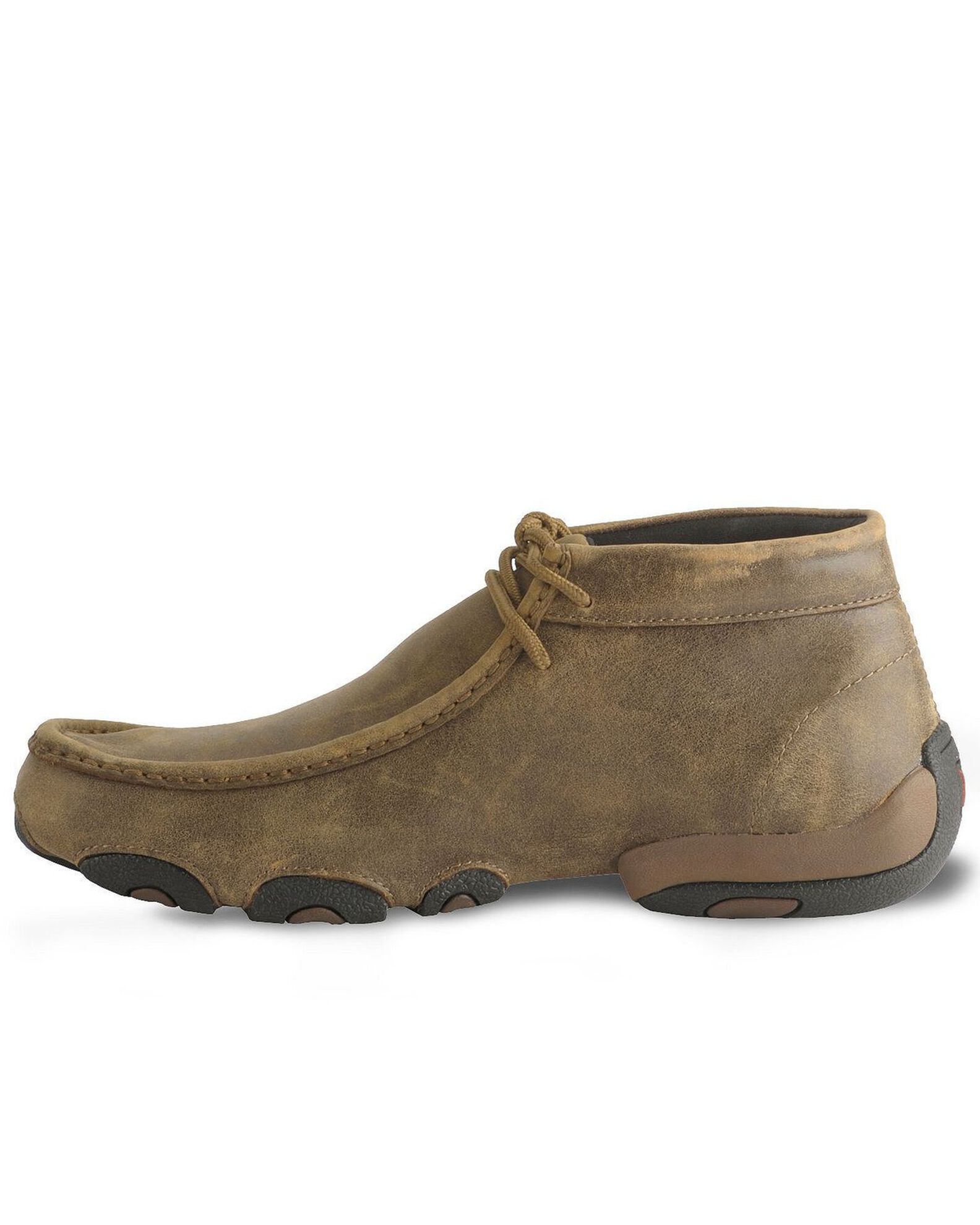 Image #9 - Twisted X Bomber Leather Lace-Up Driving Moccasins, Distressed, hi-res