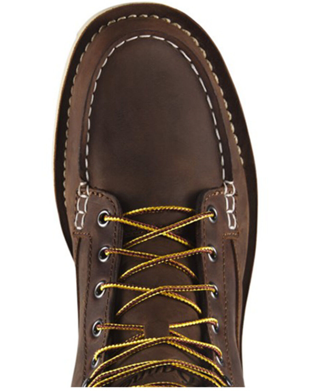 Image #4 - Danner Men's 6" Bull Run Moc Work Boots - Steel Toe, Brown, hi-res