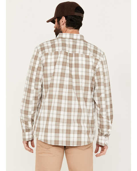 Image #4 - Brothers and Sons Men's Sallisaw Plaid Print Performance Long Sleeve Button Down Western Shirt, White, hi-res