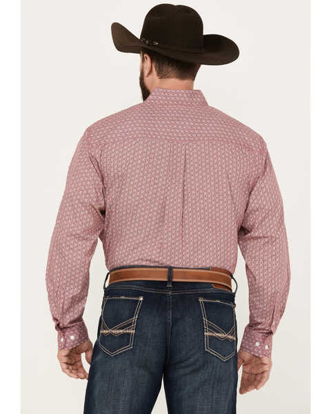 Image #4 - Cinch Men's Geo Print Long Sleeve Button Down Western Shirt, , hi-res