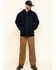 Hawx Men's FR Zip Up Fleece Hooded Work Hoodie , Navy, hi-res